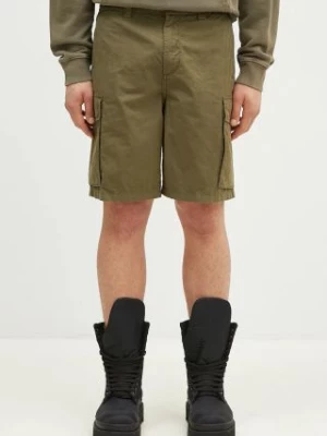 Woolrich szorty bawełniane Gabardine Cargo Short kolor zielony CFWOSH0051MRUT3665