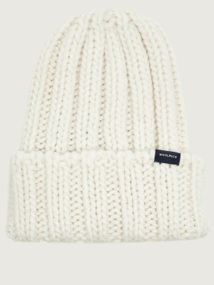 Woolrich Wełniana czapka kremowy