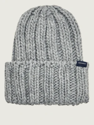 Woolrich Wełniana czapka szary