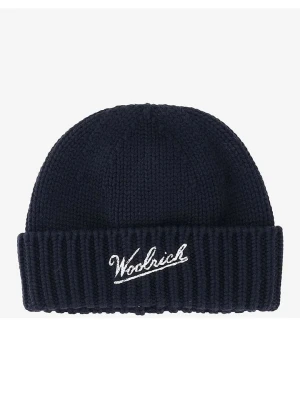 Woolrich Wełniana czapka w kolorze granatowym rozmiar: onesize
