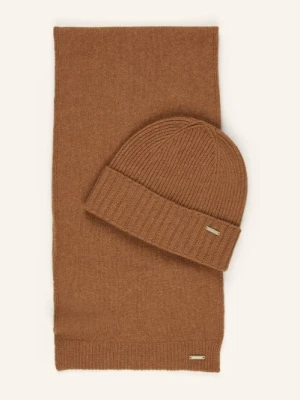 Woolrich Zestaw: Szalik I Czapka W Pudełku Prezentowym beige