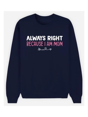 WOOOP Bluza "Always Right Mom" w kolorze granatowym rozmiar: M