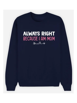 WOOOP Bluza "Always Right Mom" w kolorze granatowym rozmiar: XS