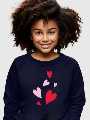 WOOOP Bluza "Back many hearts" w kolorze granatowym rozmiar: 116