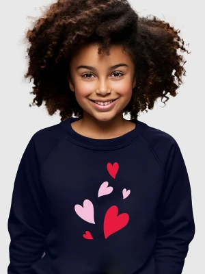 WOOOP Bluza "Back many hearts" w kolorze granatowym rozmiar: 140