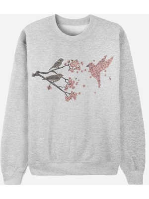 WOOOP Bluza "Blossom Bird" w kolorze szarym rozmiar: XL