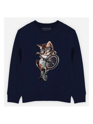 WOOOP Bluza "BMX cat" w kolorze granatowym rozmiar: 140