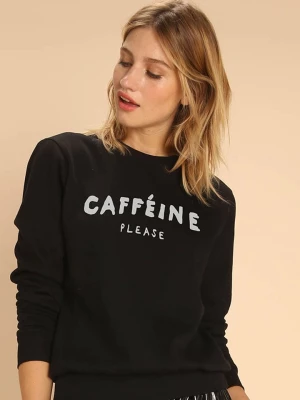 WOOOP Bluza "Caffeine Please" w kolorze czarnym rozmiar: XS