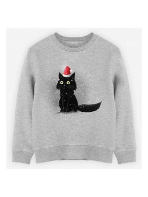 WOOOP Bluza "Christmas Cat" w kolorze szarym rozmiar: 116