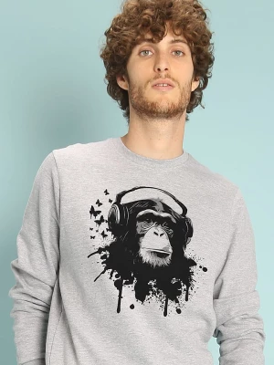 WOOOP Bluza "Creative Monkey" w kolorze szarym rozmiar: XS