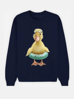 WOOOP Bluza "Duck" w kolorze granatowym rozmiar: M