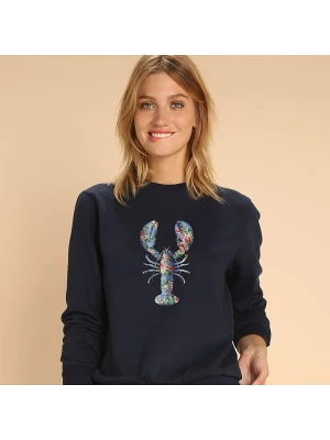 WOOOP Bluza "Floral lobster" w kolorze granatowym rozmiar: L