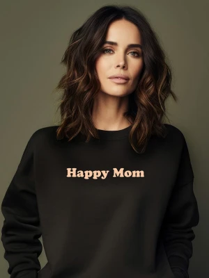 WOOOP Bluza "Happy Mom" w kolorze czarnym rozmiar: M