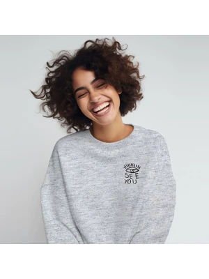 WOOOP Bluza "I see you" w kolorze szarym rozmiar: S