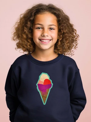 WOOOP Bluza "Ice cream" w kolorze granatowym rozmiar: 140