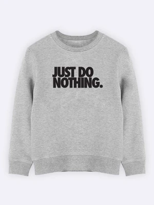 WOOOP Bluza "Just do nothing" w kolorze szarym rozmiar: 152