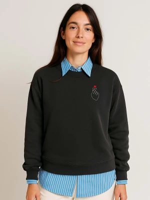 WOOOP Bluza "K Love Cur" w kolorze czarnym rozmiar: M