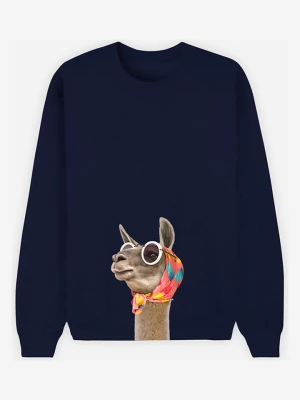 WOOOP Bluza "Lama" w kolorze granatowym rozmiar: M
