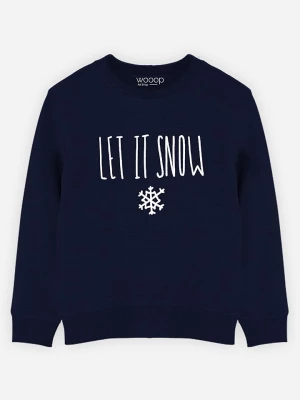 WOOOP Bluza "Let it snow" w kolorze granatowym rozmiar: 152
