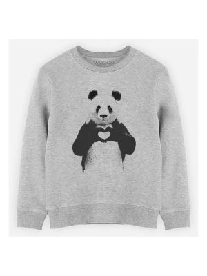 WOOOP Bluza "Love Panda" w kolorze szarym rozmiar: 140