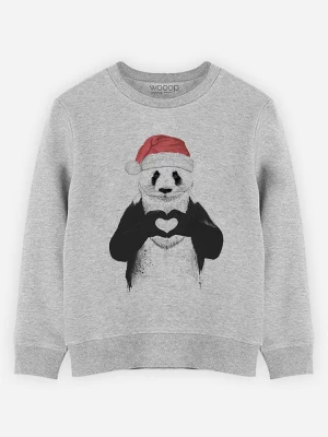 WOOOP Bluza "Santa Panda" w kolorze szarym rozmiar: 116