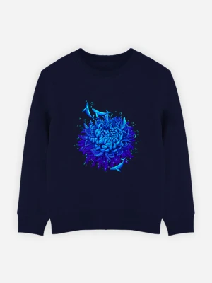 WOOOP Bluza "Sea Flower" w kolorze granatowym rozmiar: 152