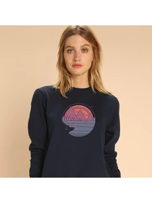 WOOOP Bluza "The mountains are calling" w kolorze granatowym rozmiar: M