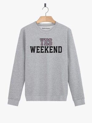 WOOOP Bluza "Yes Weekend" w kolorze szarym rozmiar: S