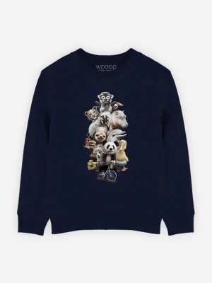 WOOOP Bluza "Zoo Escape" w kolorze granatowym rozmiar: 104