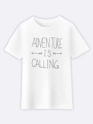 WOOOP Koszulka "Adventure is Calling" w kolorze białym rozmiar: 152