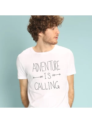 WOOOP Koszulka "Adventure is calling" w kolorze białym rozmiar: L