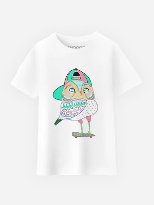 WOOOP Koszulka "Awesome Owl" w kolorze białym rozmiar: 140