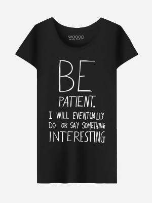 WOOOP Koszulka "Be Patient" w kolorze czarnym rozmiar: XXL