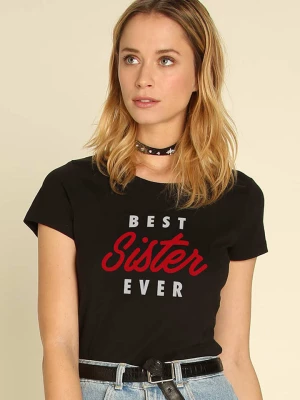 WOOOP Koszulka "Best Sister Ever" w kolorze czarnym rozmiar: M