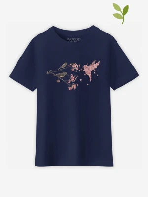 WOOOP Koszulka "Blossom bird" w kolorze granatowym rozmiar: 152
