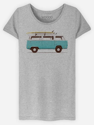 WOOOP Koszulka "Blue Van" w kolorze szarym rozmiar: M