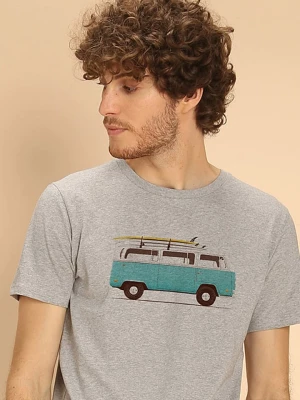 WOOOP Koszulka "Blue Van" w kolorze szarym rozmiar: S