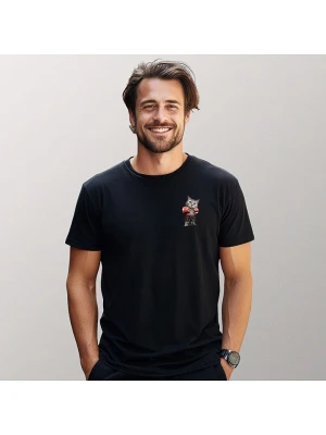 WOOOP Koszulka "Boxing Cat" w kolorze czarnym rozmiar: M