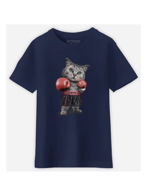 WOOOP Koszulka "Boxing cat" w kolorze granatowym rozmiar: 92