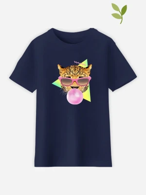WOOOP Koszulka "Bubble gum leo" w kolorze granatowym rozmiar: 152