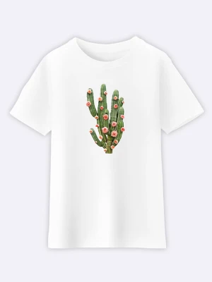WOOOP Koszulka "Cactus and roses" w kolorze białym rozmiar: 116