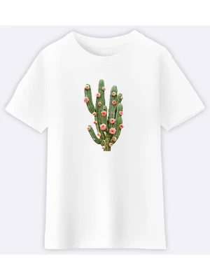 WOOOP Koszulka "Cactus and roses" w kolorze białym rozmiar: 140