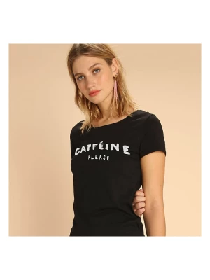 WOOOP Koszulka "Caffeine Please" w kolorze czarnym rozmiar: M