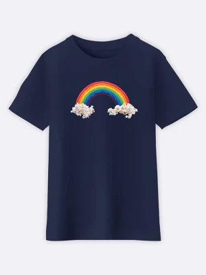 WOOOP Koszulka "Candy rainbow" w kolorze granatowym rozmiar: 116