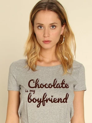 WOOOP Koszulka "Chocolate" w kolorze szarym rozmiar: XL
