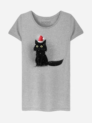WOOOP Koszulka "Christmas Cat" w kolorze szarym rozmiar: XXL