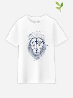 WOOOP Koszulka "Cool Lion" w kolorze białym rozmiar: 152