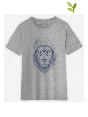 WOOOP Koszulka "Cool Lion" w kolorze szarym rozmiar: 140