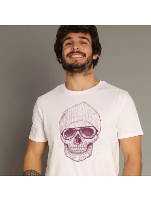 WOOOP Koszulka "Cool Skull" w kolorze białym rozmiar: XL