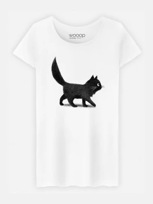WOOOP Koszulka "Creeping Cat" w kolorze białym rozmiar: XXL